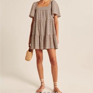 Angel Sleeve Trapeze Mini Dress in Petite